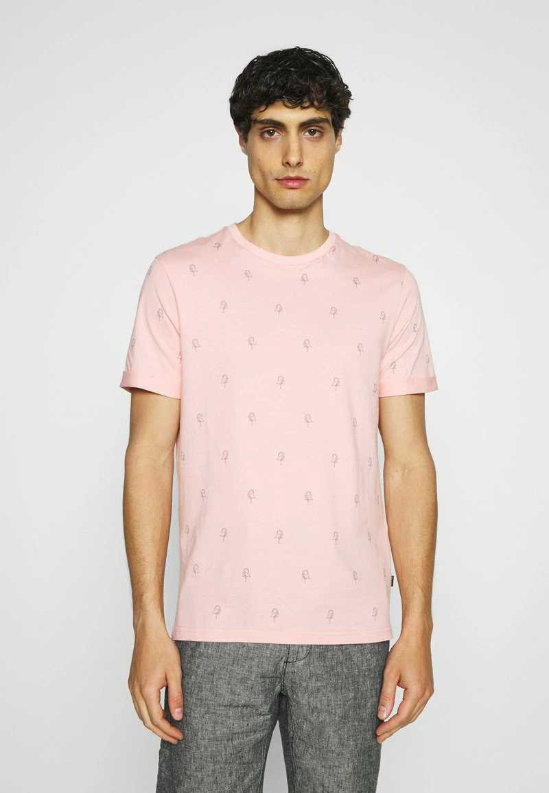 Pier One Camiseta Estampada - Pink, Hombre