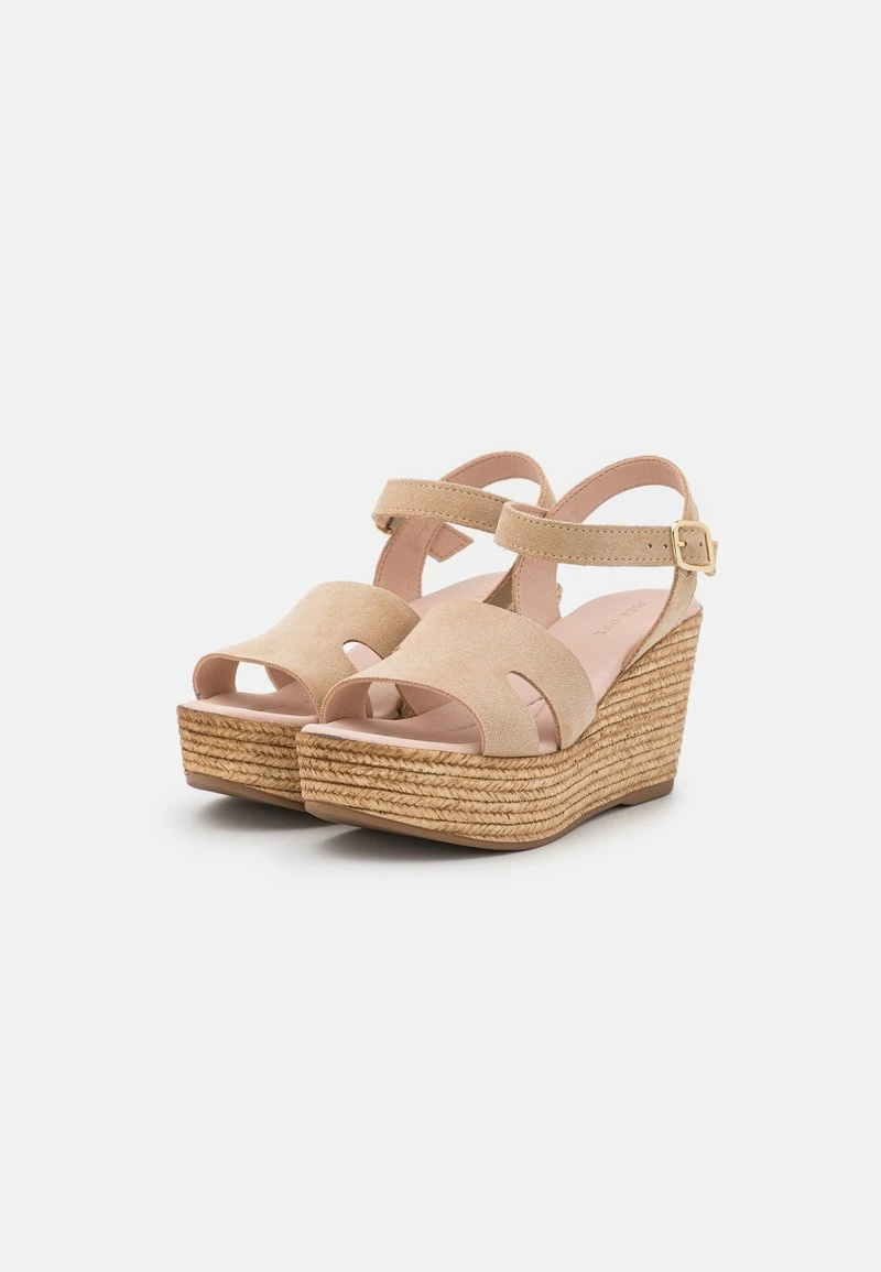 Pier One Mujer LEATHER - Sandalias Con Plataforma - Beige - Imagen 3