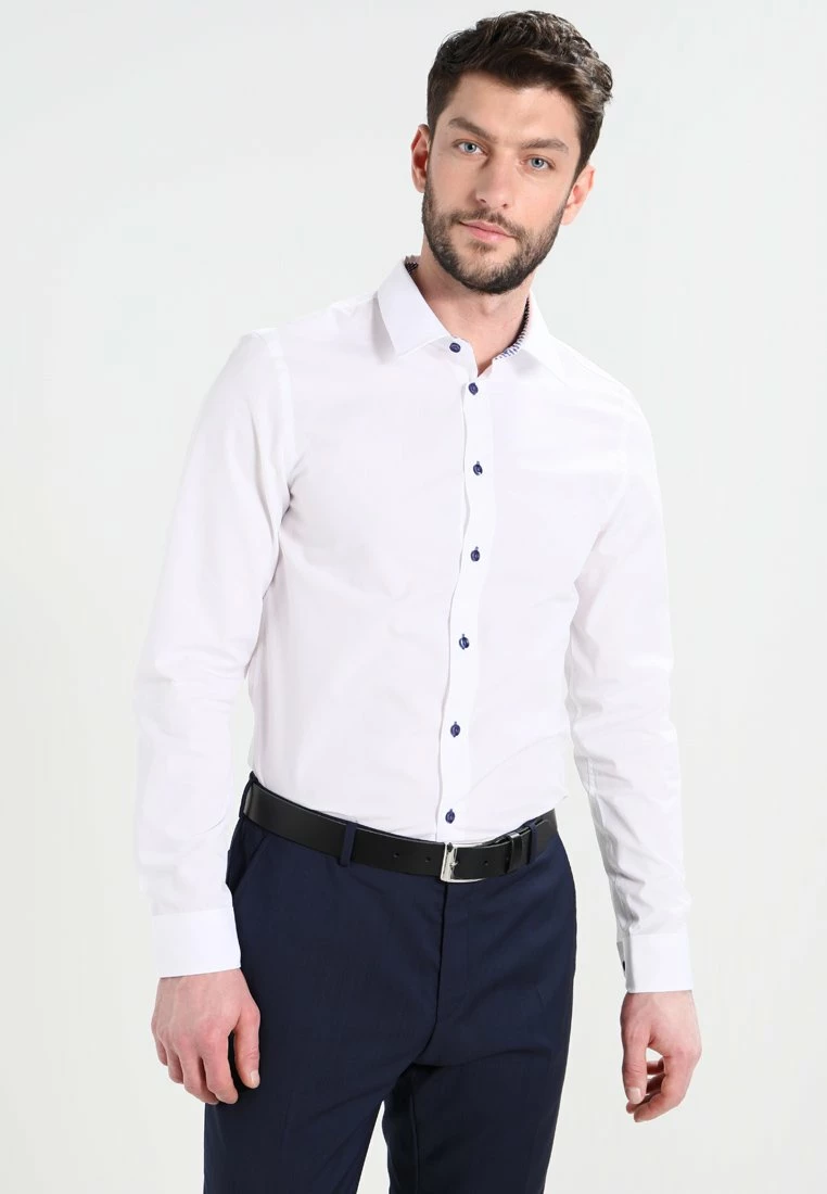 Pier One Hombre Camisa - White/blue