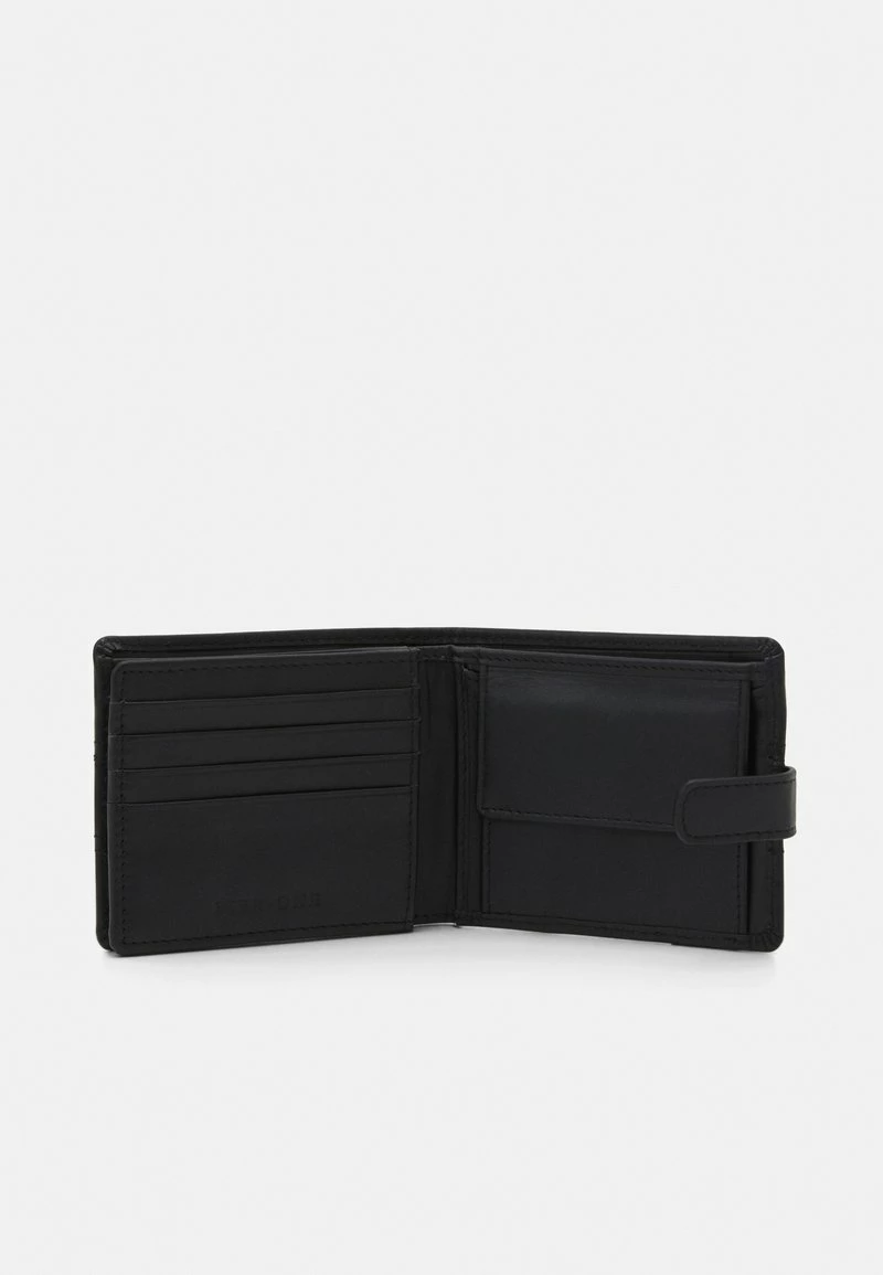 Pier One Hombre LEATHER - Monedero - Black - Imagen 4