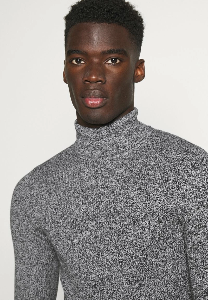 Pier One MUSCLE FIT TURTLE - Jersey De Punto - Mottled Grey, Hombre - Imagen 4