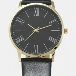 Pier One Unisexo Reloj - Black/gold-coloured