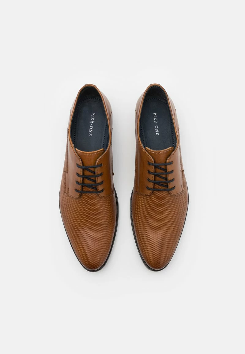 Pier One Hombre LEATHER - Zapatos De Vestir - Cognac - Imagen 4