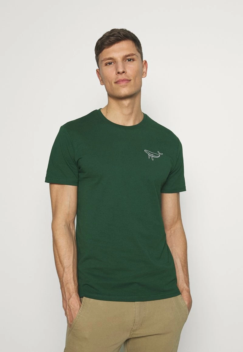 Pier One Hombre Camiseta Estampada - Dark Green