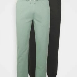 Pier One Hombre 2er PACK - Pantalones Deportivos - Green/black