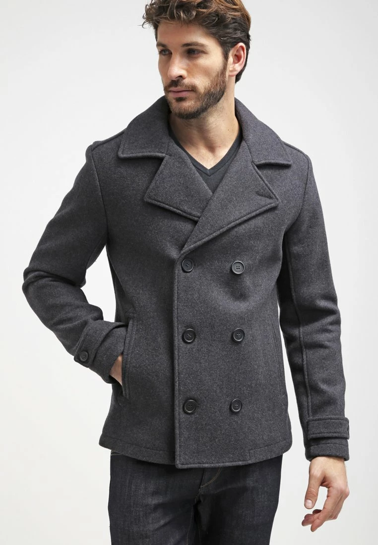 Pier One Abrigo Corto - Dark Grey, Hombre