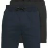 Pier One Hombre 2 PACK - Shorts - Dark Blue/black