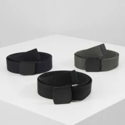 Pier One Unisexo 3 PACK UNISEX - Cinturón - Black/dark Blue/grey