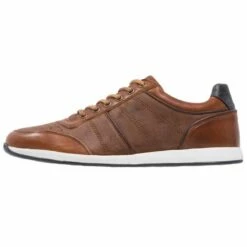 Pier One Hombre LEATHER - Zapatillas - Cognac