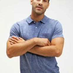 Pier One Polo - Blue Melange, Hombre