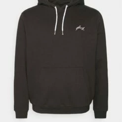 Pier One Hombre BIGBIG CORE SCRIPT HOODIE - Jersey Con Capucha - Black