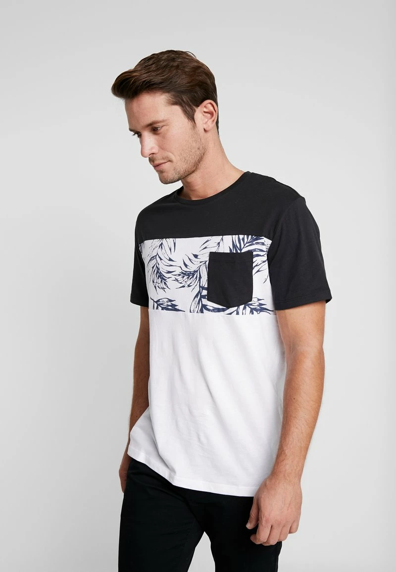 Pier One Hombre Camiseta Estampada - White/black