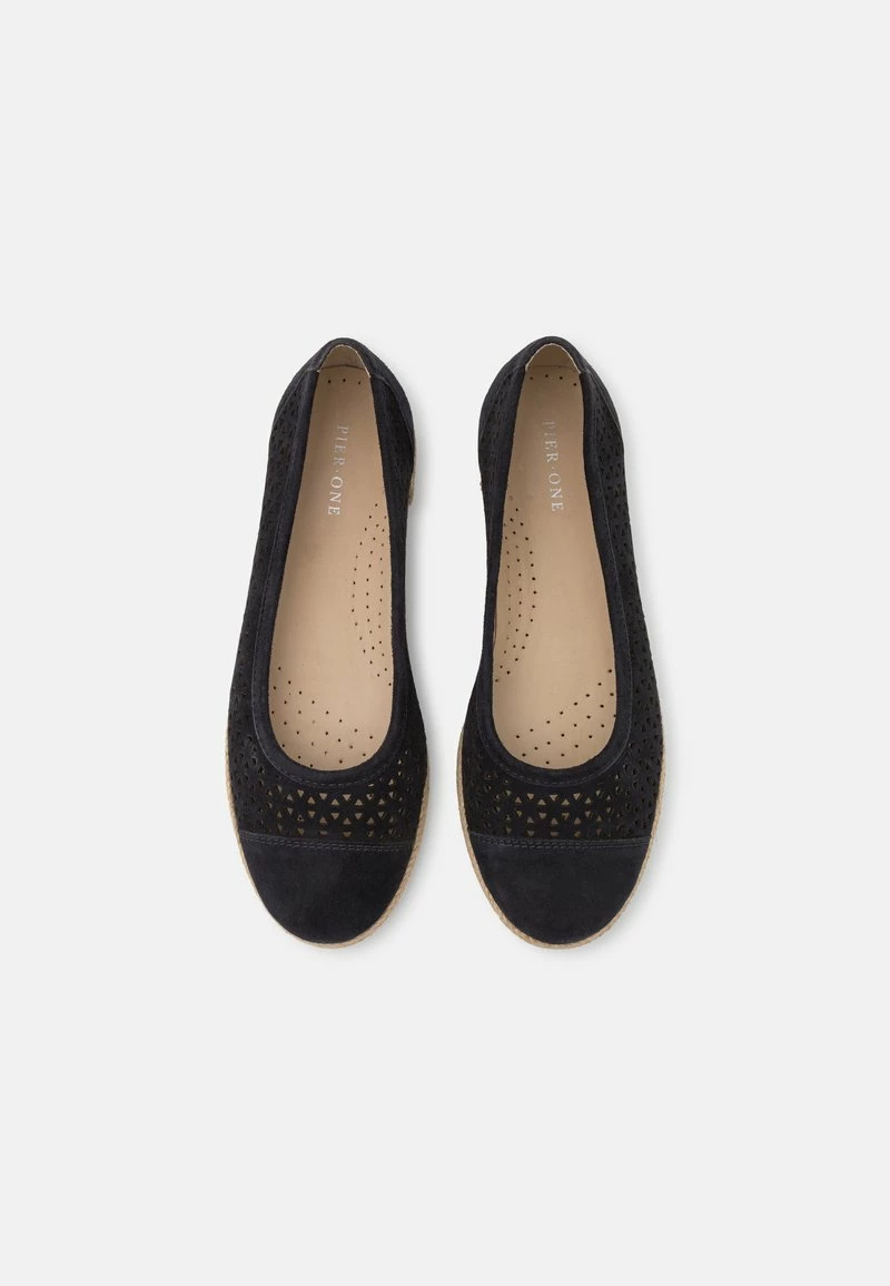 Pier One Mujer LEATHER - Bailarinas - Dark Blue - Imagen 6