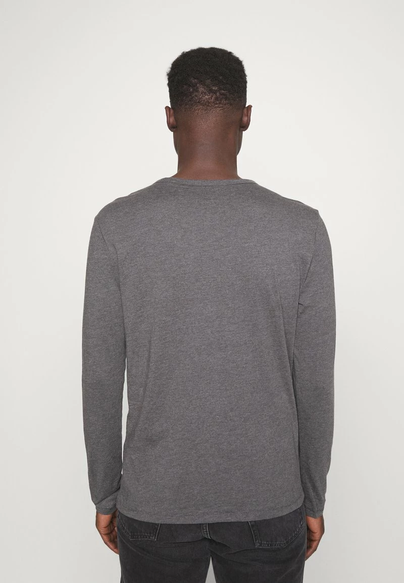 Pier One Hombre Camiseta De Manga Larga - Dark Grey Melange - Imagen 3