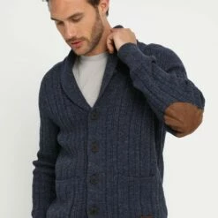 Pier One Hombre Chaqueta De Punto - Mottled Blue