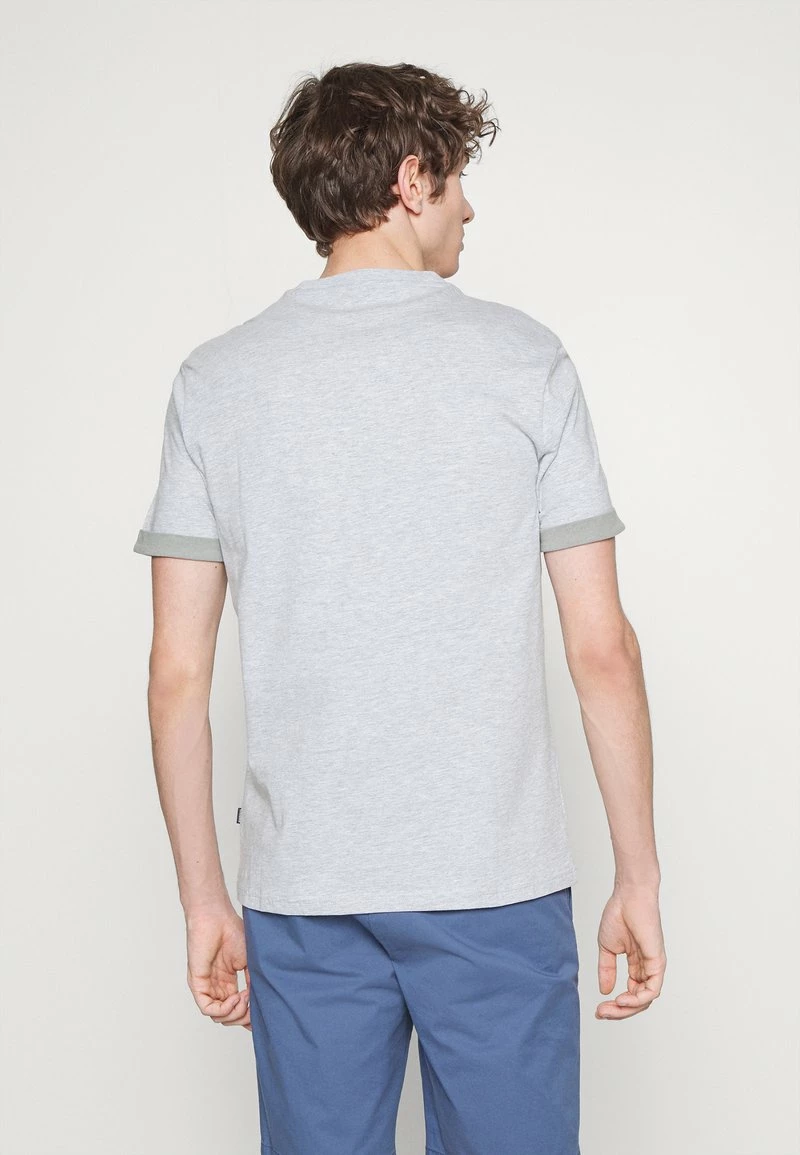 Pier One Hombre Camiseta Básica - Mottled Light Grey - Imagen 3