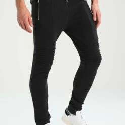 Pier One Hombre BIKER JOGGER - Pantalones Deportivos - Black