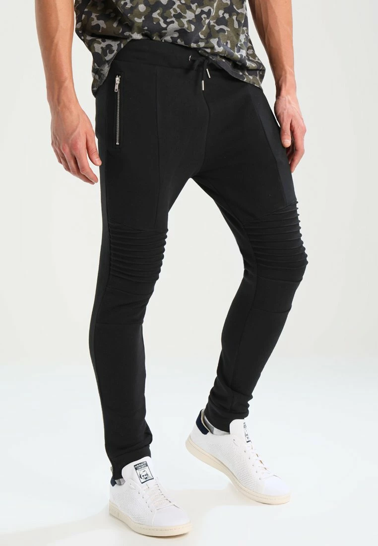 Pier One Hombre BIKER JOGGER - Pantalones Deportivos - Black