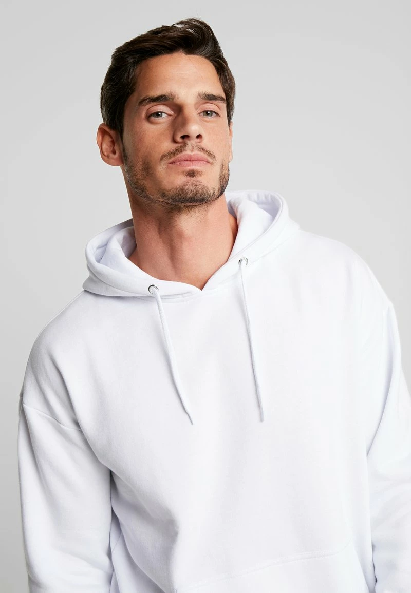 Pier One Hombre PLAIN SKATER HOODY - Jersey Con Capucha - White - Imagen 4