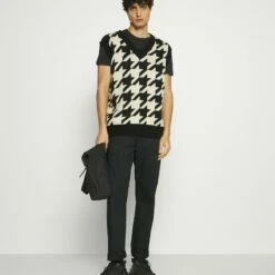 Pier One Hombre WITH BIRD STRAIGHT 5 PACK - Camiseta Básica - White/black/dark Blue