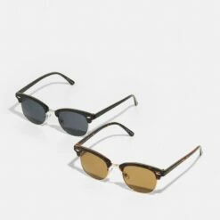 Pier One 2 PACK - Gafas De Sol - Brown/black, Hombre