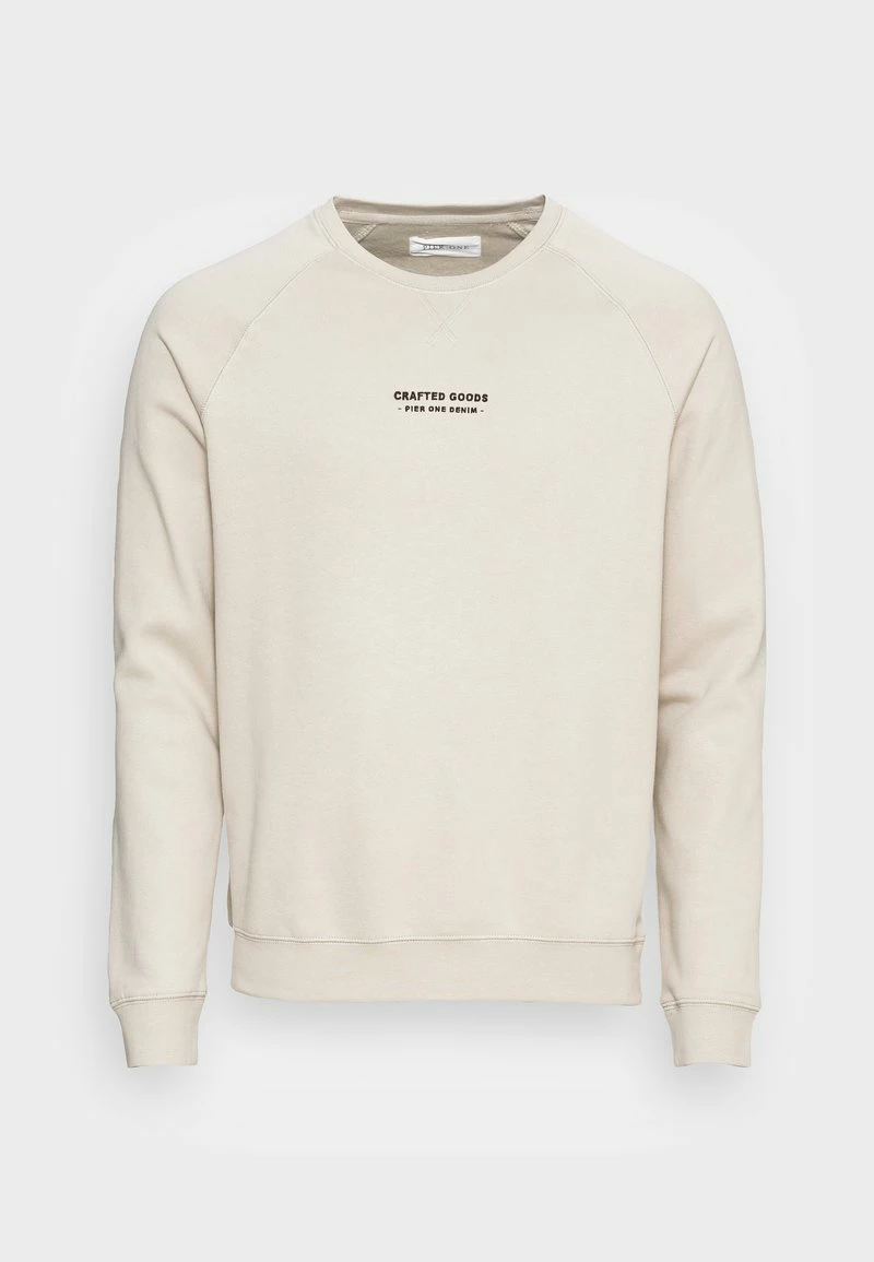 Pier One Hombre CRAFTED GOODS CREW - Sudadera - Off-white - Imagen 4