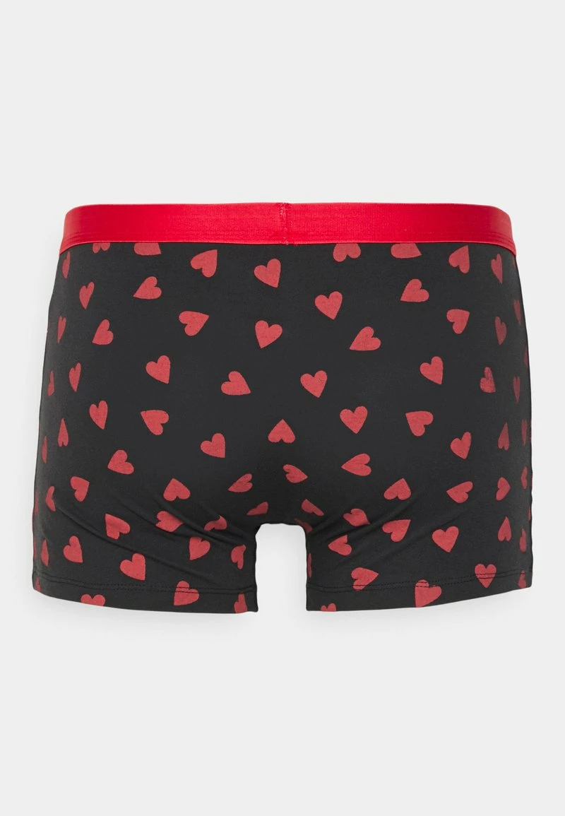 Pier One Hombre VALENTINE'S HEARTS BOXERS 2PACK - Culotte - Black/red - Imagen 3