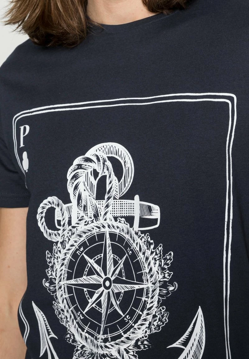 Pier One Camiseta Estampada - Dark Blue, Hombre - Imagen 5