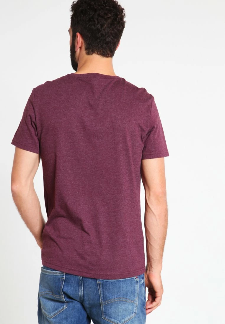 Pier One Hombre Camiseta Básica - Bordeaux Melange - Imagen 3